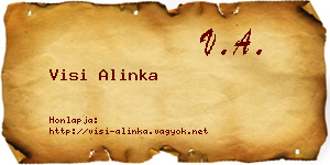 Visi Alinka névjegykártya